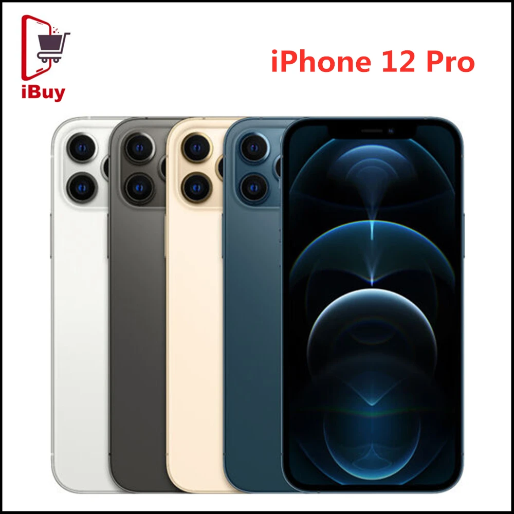 

Genuine Apple iPhone 12 Pro 6.1" 6GB RAM 128/256GB ROM Original OLED A14 Bionic IOS 12MP Face ID NFC Unlocked 5G Mobile Phone