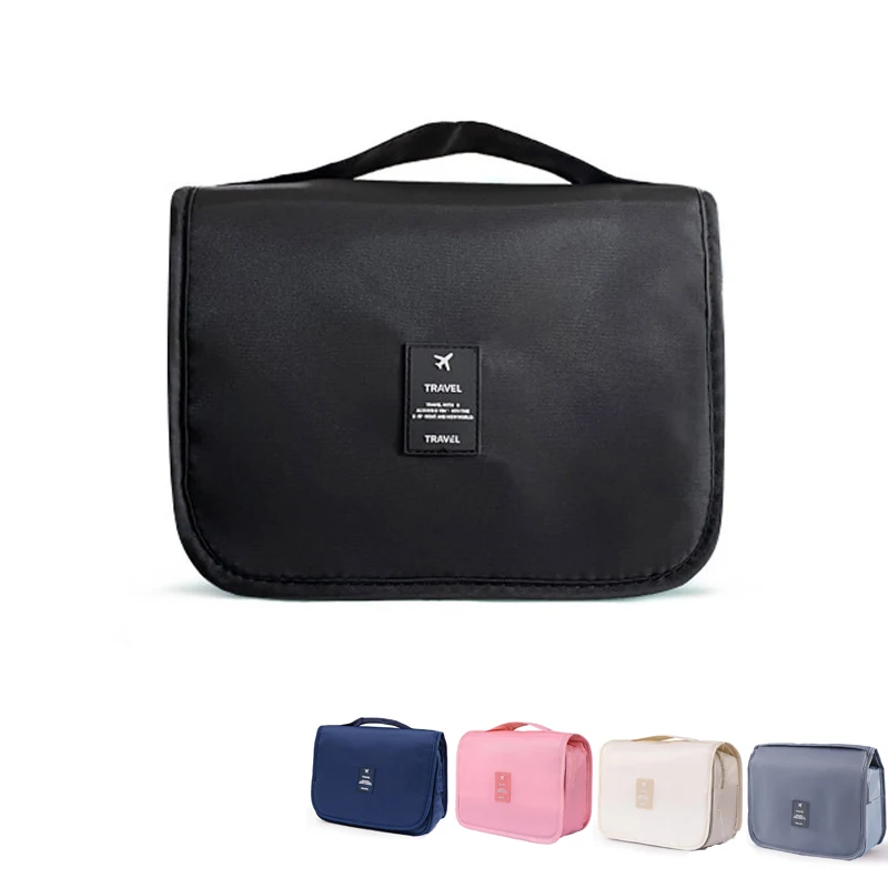 Toiletry Washbag Portable Women Bathroom Cosmetic Storage Bag Beauty Product Waterproof With Hanging Hook Travel Men Makeup Case
