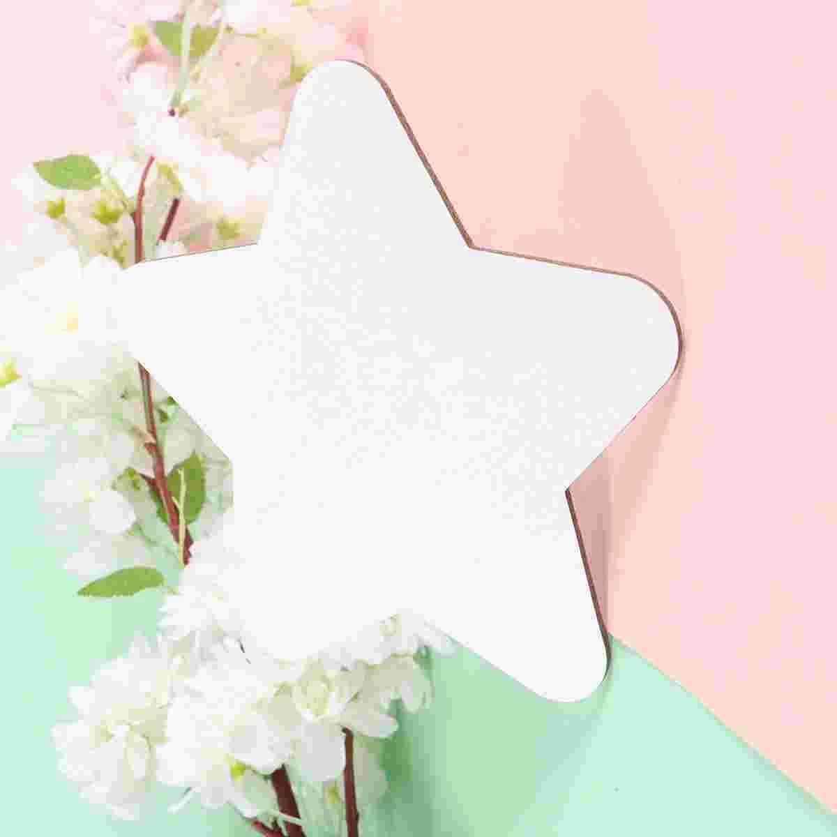 5 Pcs Cotton Drawing Board Oil Painting Artist Paper Star Shaped Frame Canva White Toddler