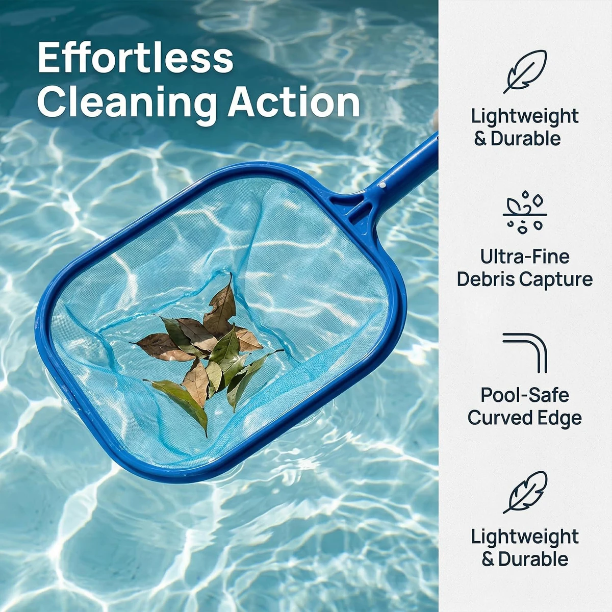 Pool Leaf Rake Net Skimmer Cleaning Tool Above-ground Robots Vacuum Cleaner Floating Swimming Pools Kit Hot view 4