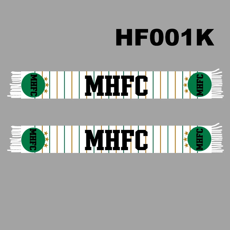 145*18 cm Size MHFC Maccabi Scarf for Fans Double-faced Knitted HF001K