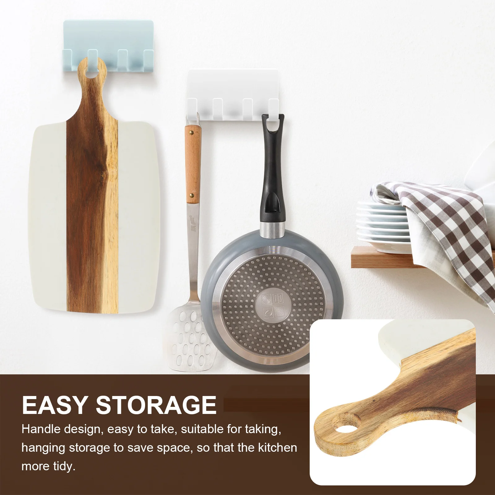 

High-Grade Marble Wood Cutting Board Kitchen Supplies Multi-Purpose Fruits Meat Vegetable Steak Plate Hanging Storage