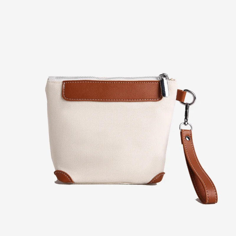 

New mini canvas tote bag with leather strap, clutch, and handbag