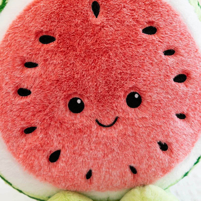 Hugging Watermelon Plush Toy Soothing Doll Round Sleeping Pillow Cloth Doll Children's Birthday Gift for Girls
