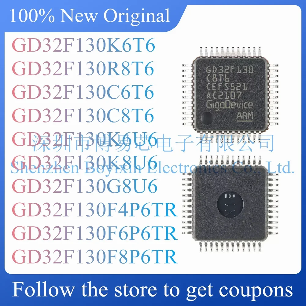 

NEW GD32F130K6T6 GD32F130R8T6 GD32F130C6T6 GD32F130C8T6 GD32F130K6U6 GD32F130K8U6 GD32F130G8U6 GD32F130F4P6TR GD32F130F6P6TR