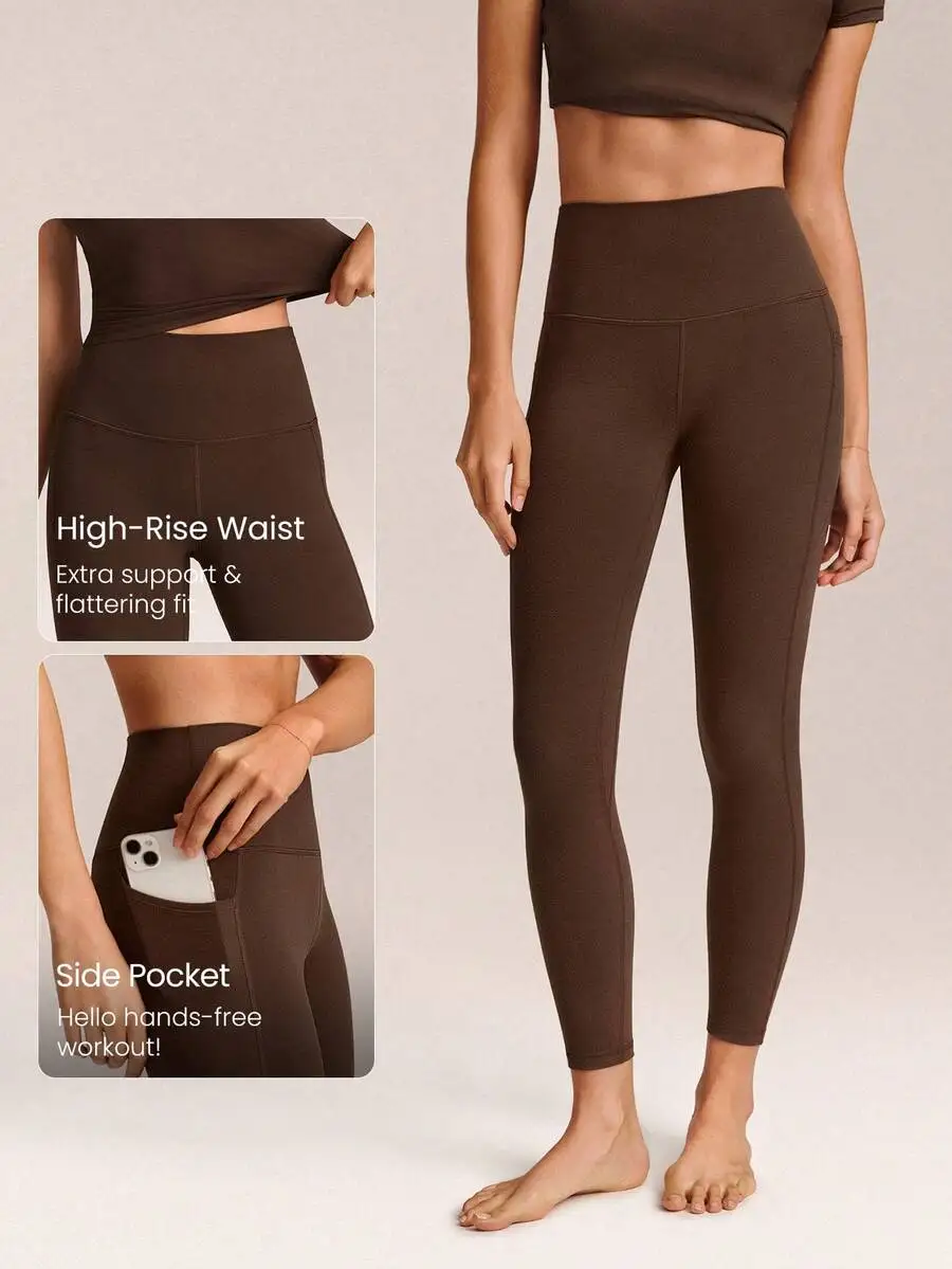 

Ultra Soft Stretchy Crop Top And High Rise Leggings Set With Side Pocket
