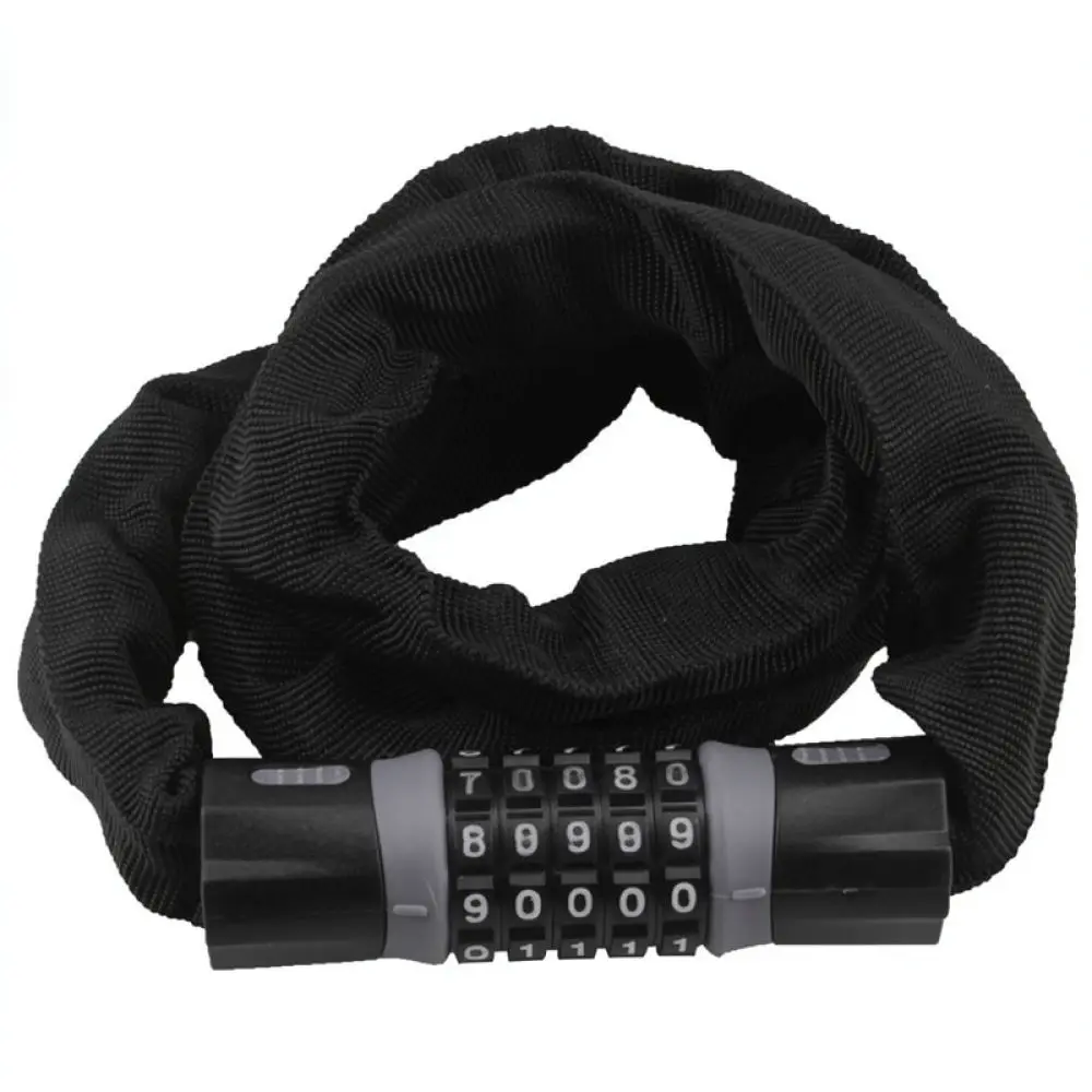 Metal Security Chain Lock 5 Digit Combination Code Cable For Cycling Mountain Bike Electric Bicycle Anti Theft Device