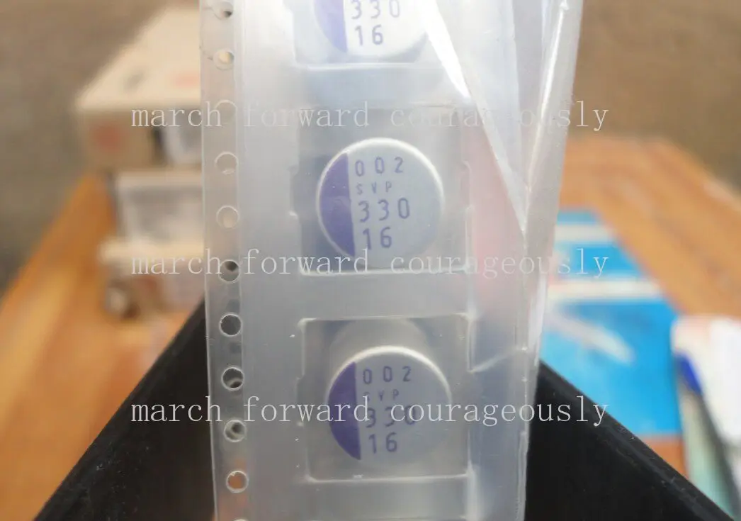 50pcs 16V330UF Solid-state SMD Capacitor SVP with Ultra-low ESR 10*13 at 105 degrees