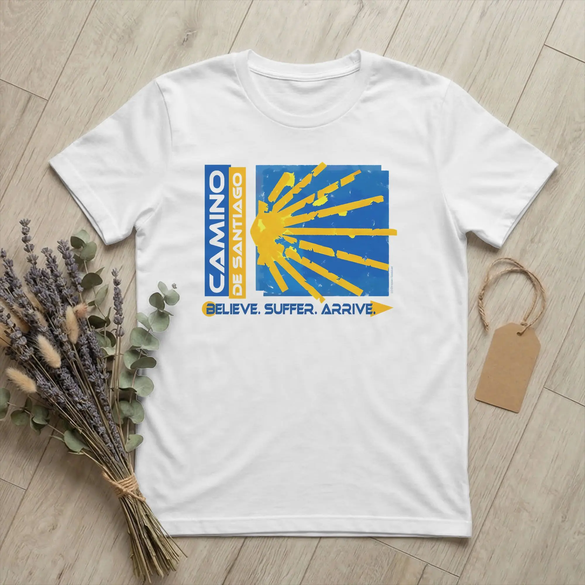 Men Camino De Santiago Way Of St. James T Shirt Hiking Pure Cotton Tops Humorous Short Sleeve Crewneck Tees Gift Idea T-Shirts