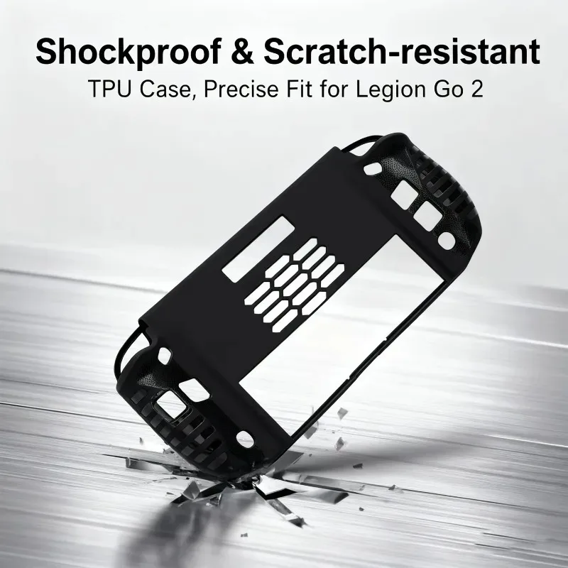 For Legion Go 2 2025 Soft TPU Cover Case with Cooling Vents Anti-Scratch Anti-shock Protector for Legion Go 2 Handhled Console - Image 3