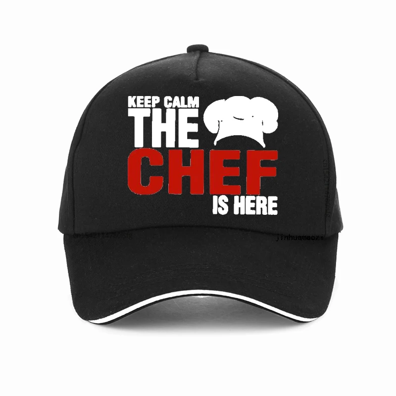 

Funny Keep Calm The Chef Is Here funny hat fashion men women Cooking Kitchen Baseball Cap Summer Adjustable Snapback Hats