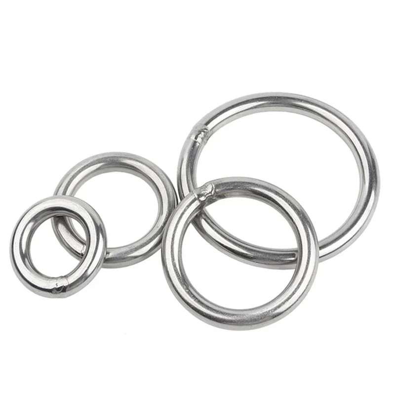 25Pcs 304 Stainless Steel O Ring  thickness M8 x 100mm 120mm Strapping Welded Round Rings