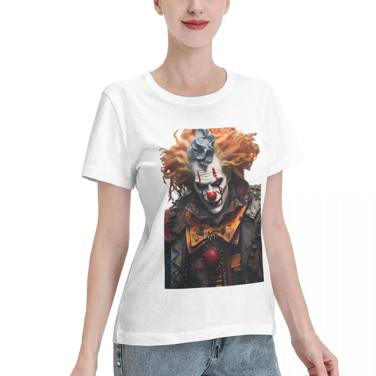 Quick Dispatch Horror Clown Women's T-shirt College Wear College Girls Top