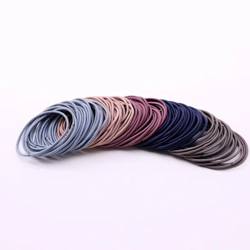 30/50/100pcs Hair Tie Girls with Black High Elastic Rubber Band for Women Men Thin Ponytail Holder Hair Accessories