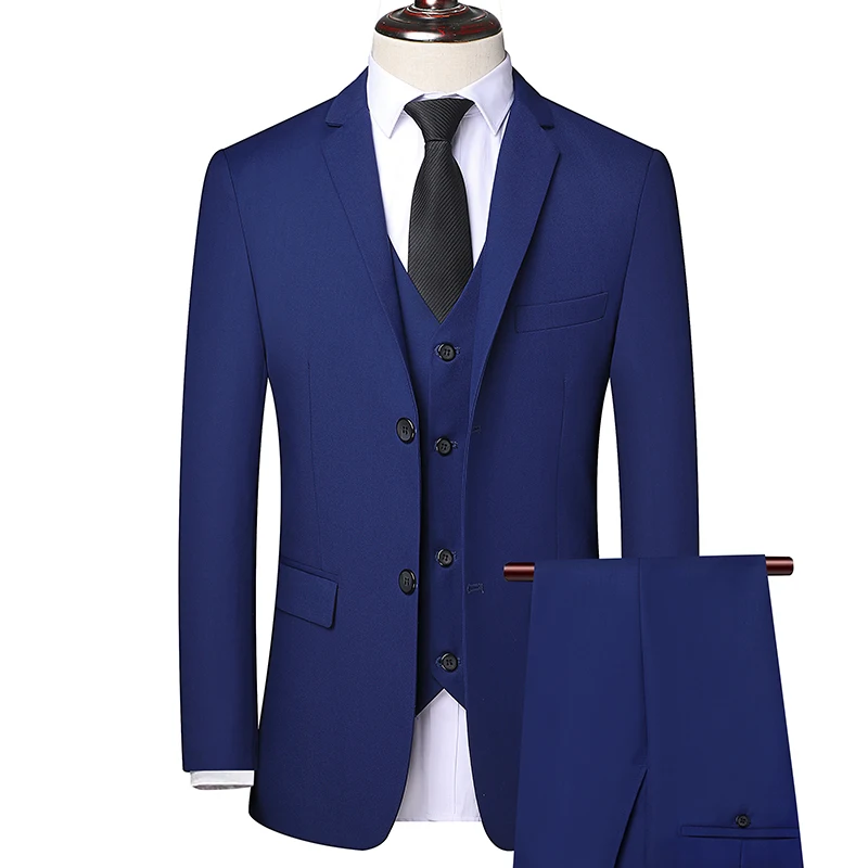 

Suit Men's Fashion Business Banquet, Trendy Singer Solid Color Host, Casual Wedding Banquet Dress, Male Star Performance Suit