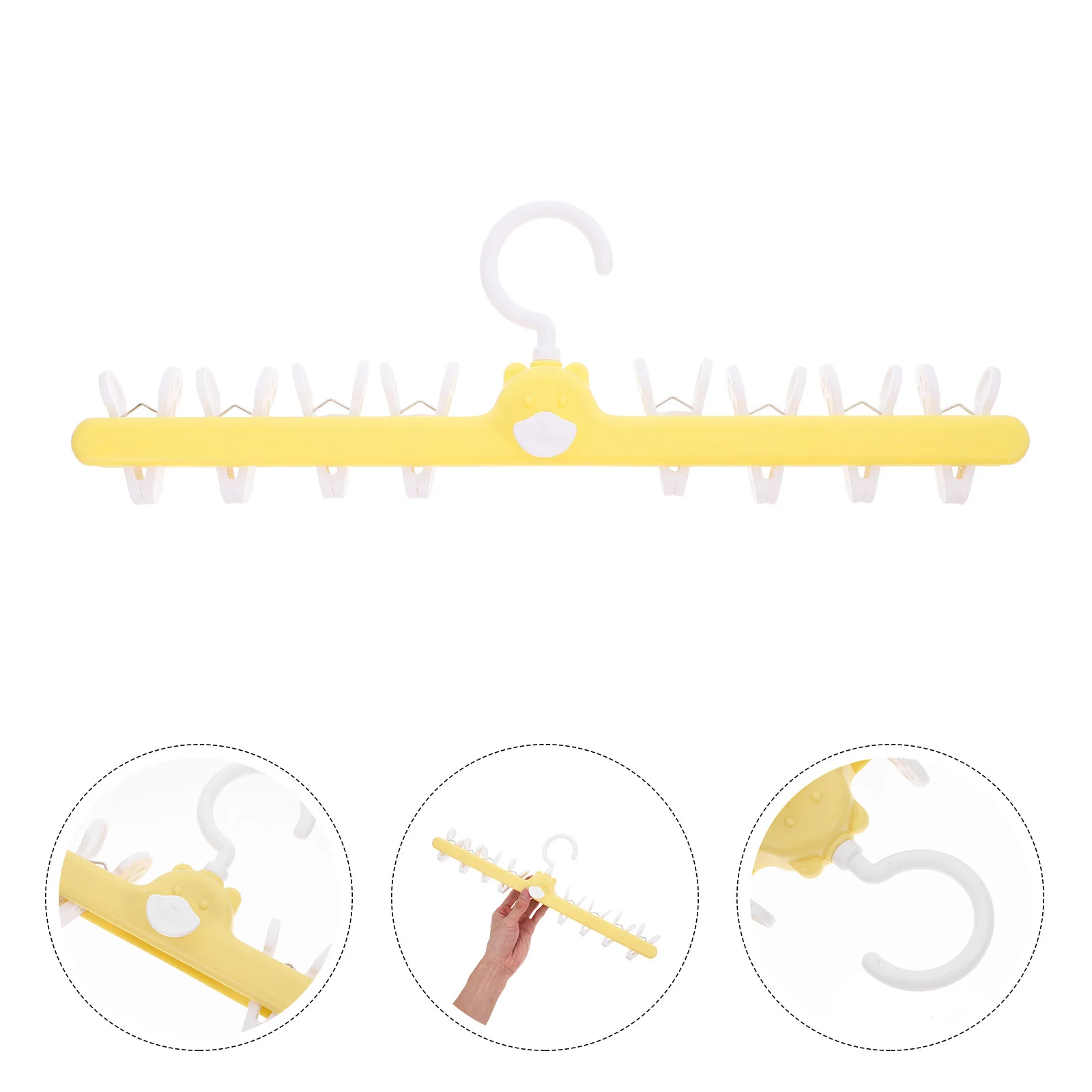 

Socks Clip Hanger Non-Slip Multi-Clip Closet Organizer Space Saving Hangers for Bras Towels Belt Holder Leggings