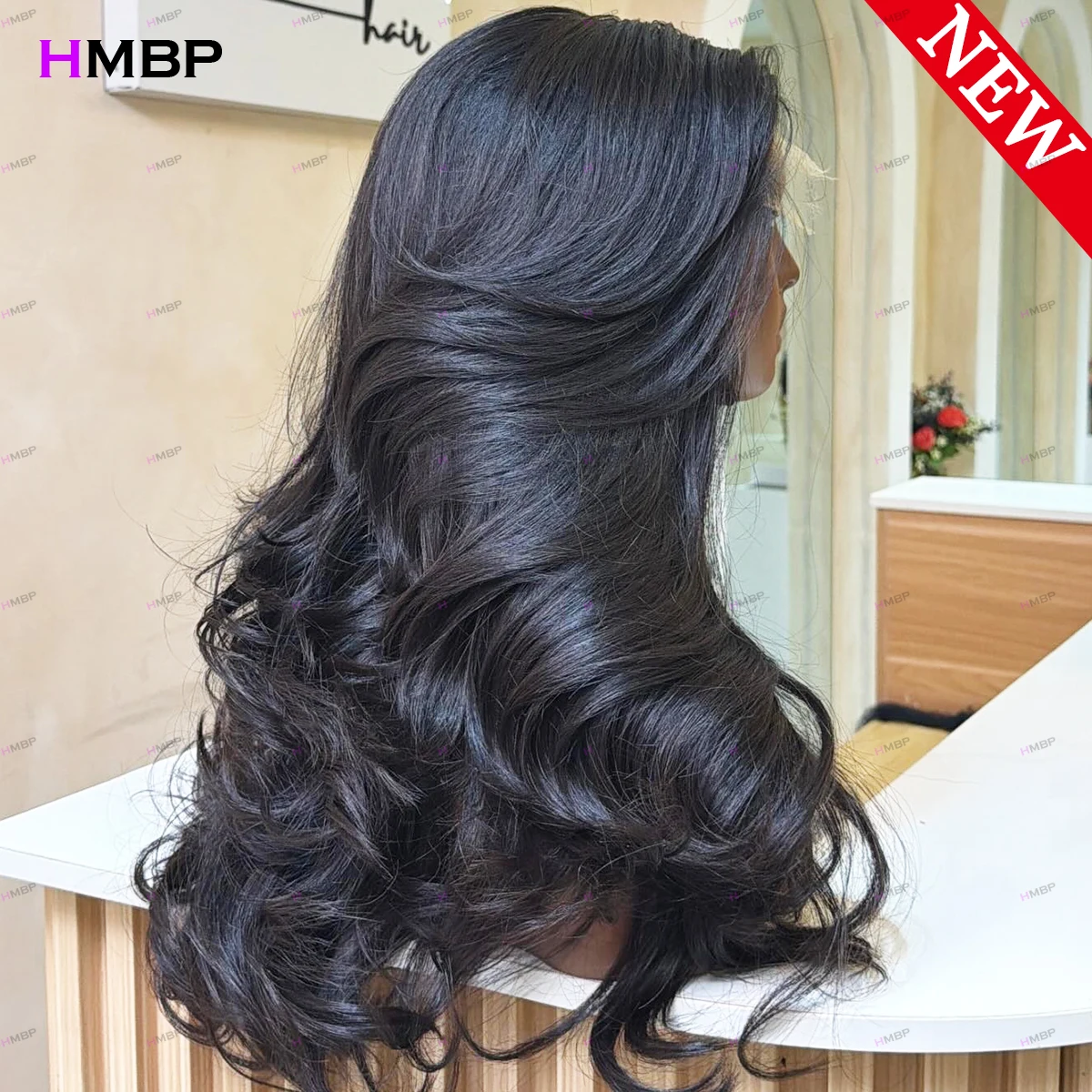 

Body Wave Glueless Lace Frontal Wigs Human Hair Wear And Go 450 Density 360 HD Lace Frontal Wig Preplucked 4X4 Closure Wigs HMBP