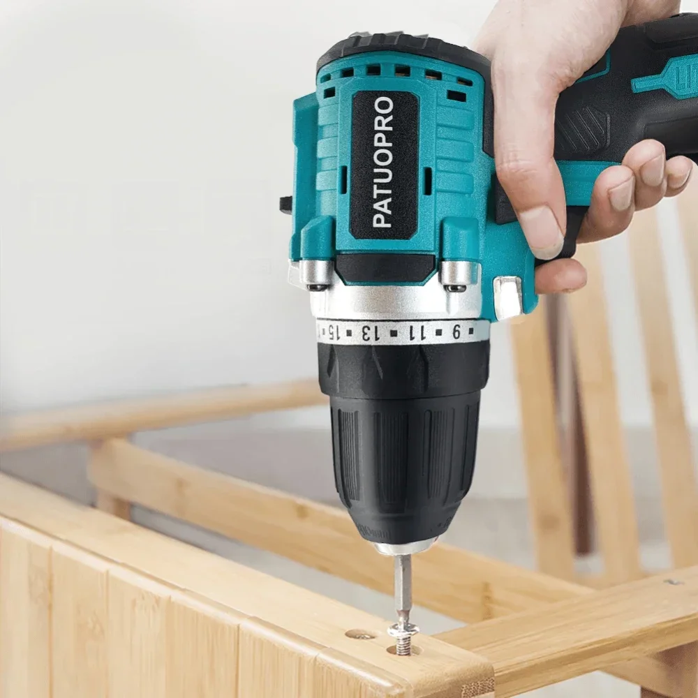 l 10mm Compact Cordless Electric Drill Multi-function 2-Speed Brushless Hand Driver Drill Power Tools For Makita 18V Battery