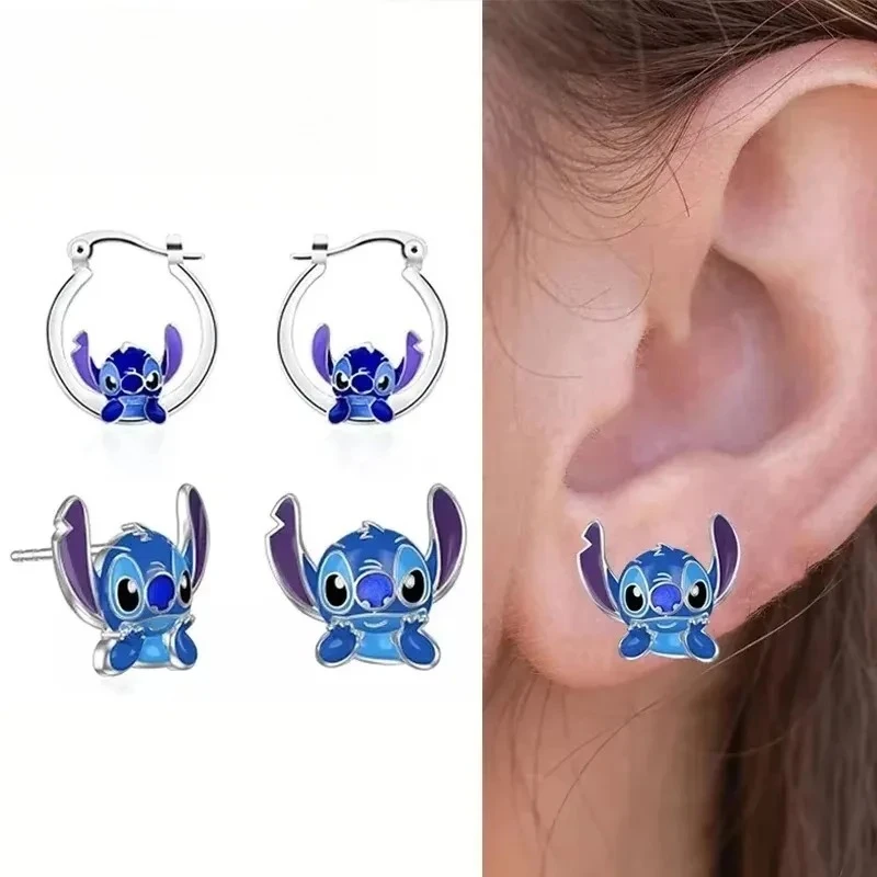 لطيف غرزة الأقراط نجمة وغرزة الأقراط Kawaii غرزة الأقراط رائعة مجوهرات نسائية اكسسوارات الأقراط الكرتون