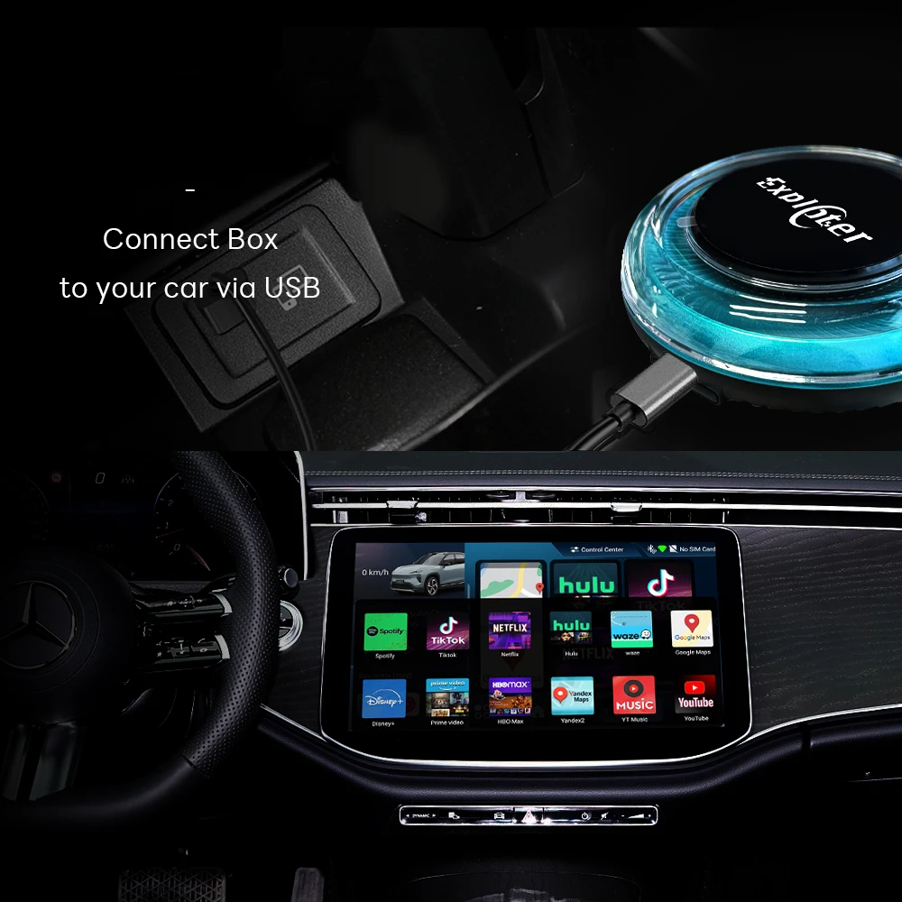 128G CarPlay Ai Box Android13 Applepie Rocket Q APP Player Wireless Car Play Android Auto Multimedia 5G Smart Box
