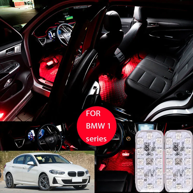 

FOR Bmw-1series LED Car Interior Ambient Foot Light Atmosphere Decorative Lamps Party decoration lights Neon strips