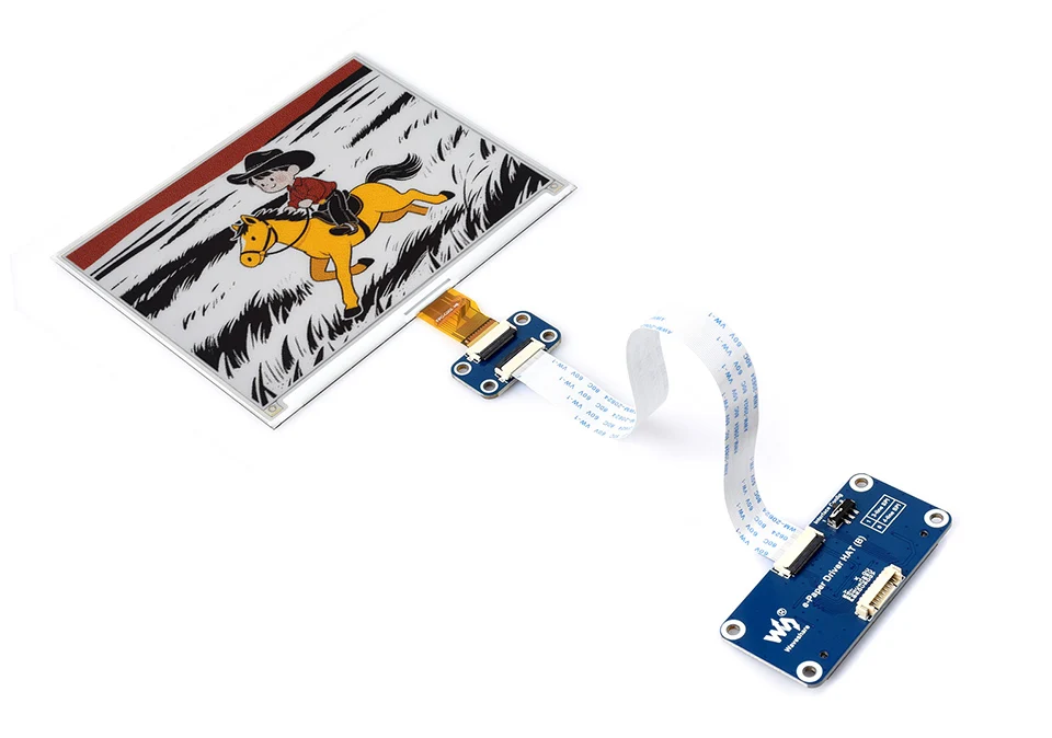 5.83inch 4-Color E-Paper Display, 648x480 Red/Yellow/Black/White, Ultra Low Power SPI for Raspberry Pi/ESP32/Arduino