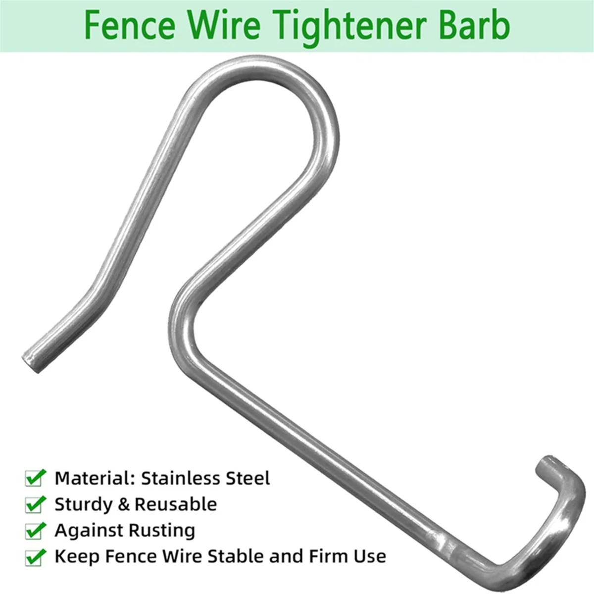 SSR 20 PCS Fence Wire Tighteners 1/4inch, Barb Wire Fence Wire Tensioner for Wire Fence Farm Garden