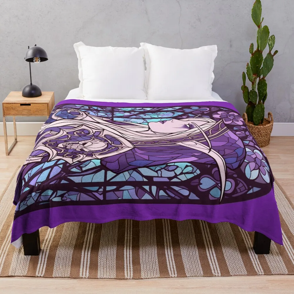 

Stained Glass Sylvanas Throw Blanket decorative Warm Blankets For Bed Luxury St Blankets