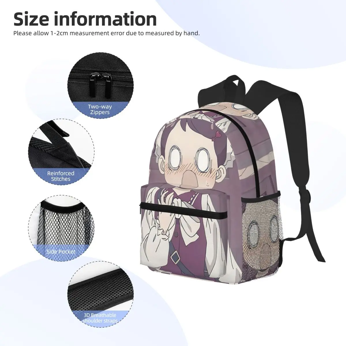 Anime Spy X Family Becky Blackbell Studentenrucksack Schultasche Wandern Reisen Tagesrucksack für Jungen Mädchen Büchertasche Umhängetaschen