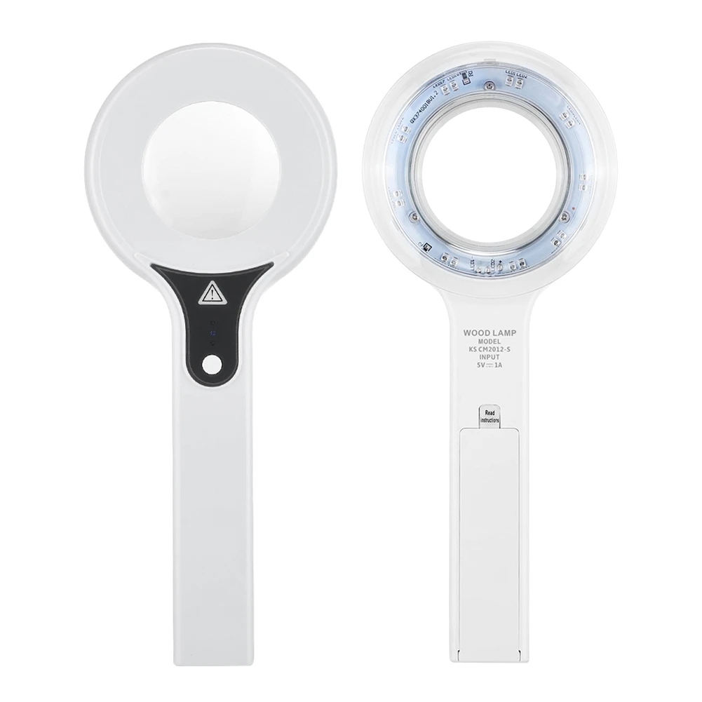 B02C-Wood's Lamp For Skin UV Magnifying Beauty Facial Testing Wood Lamp Light Skin Analysis Detection Skin Care