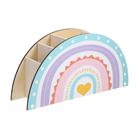 Rainbow Wooden Pen Holder Desk ganizer Stationery Storage Box Pencil Cup Accessory Stand Desk Accessories ganizer Pen Holders