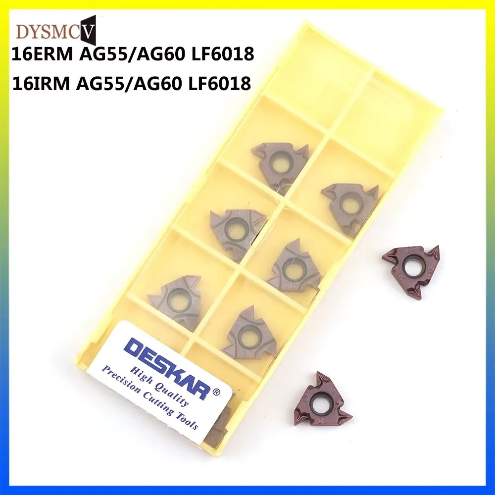 DESKAR 100% Original 16ERM/16IRM AG55/AG60 LF6018 Internal And External Pressing Threading Blades For Stainless Steel Processing