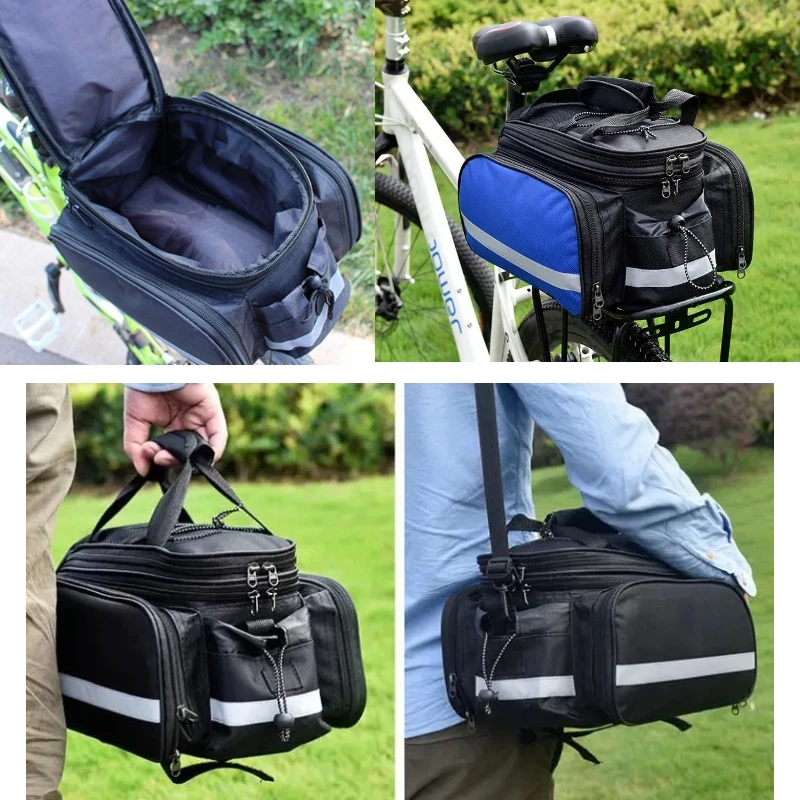 Bicycle Rear Rack Bag 27L Large-capacity Waterproof Bike Backseat Bag Outdoor Riding Mountain Cycling Rear Shelf Luggage Bag