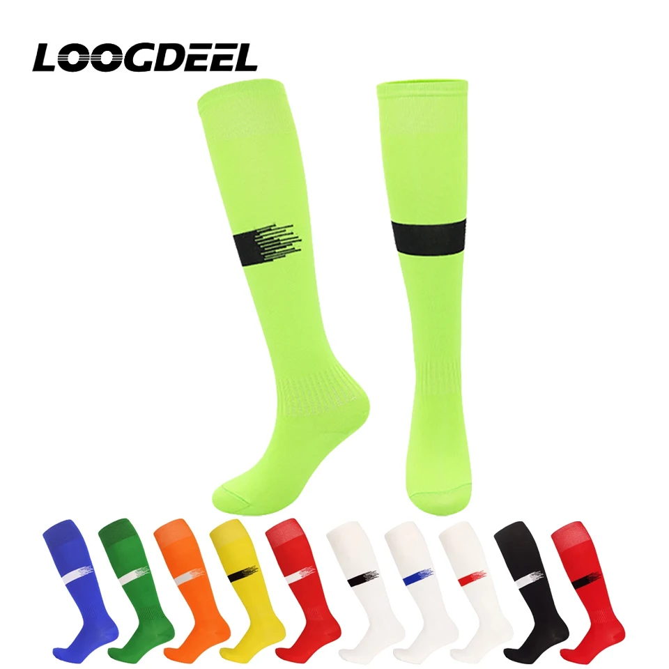 

Loogdeel Thin High-top Soccer Socks Men's Women's Long Socks Boys' And Children's Over-the-knee Socks Cross-border Sports Socks