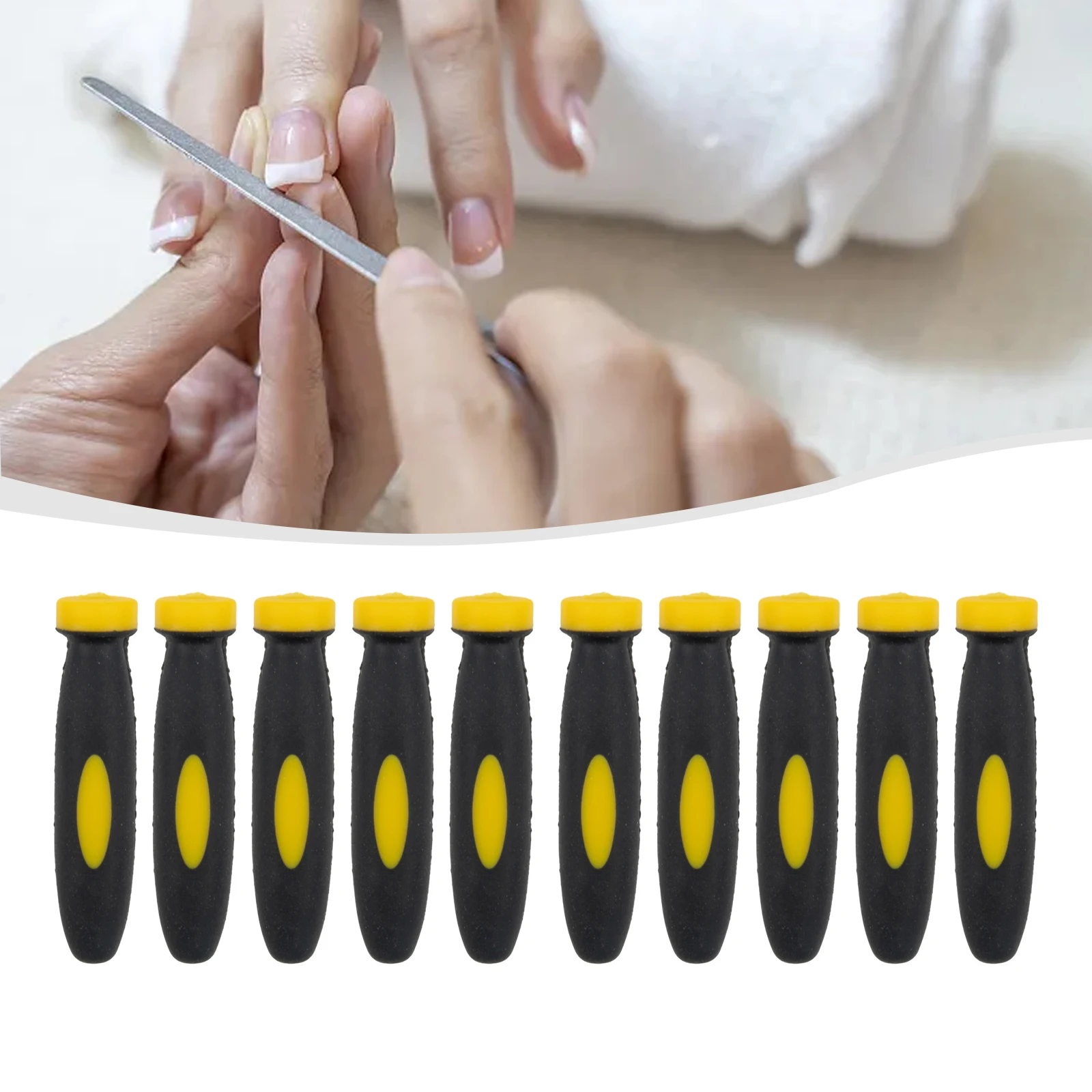 10Pcs Files Handles Rust Proof Hand Rust Proof Hand Ergonomic Silicon Set Soft Woode Home Hand Tool Accessories