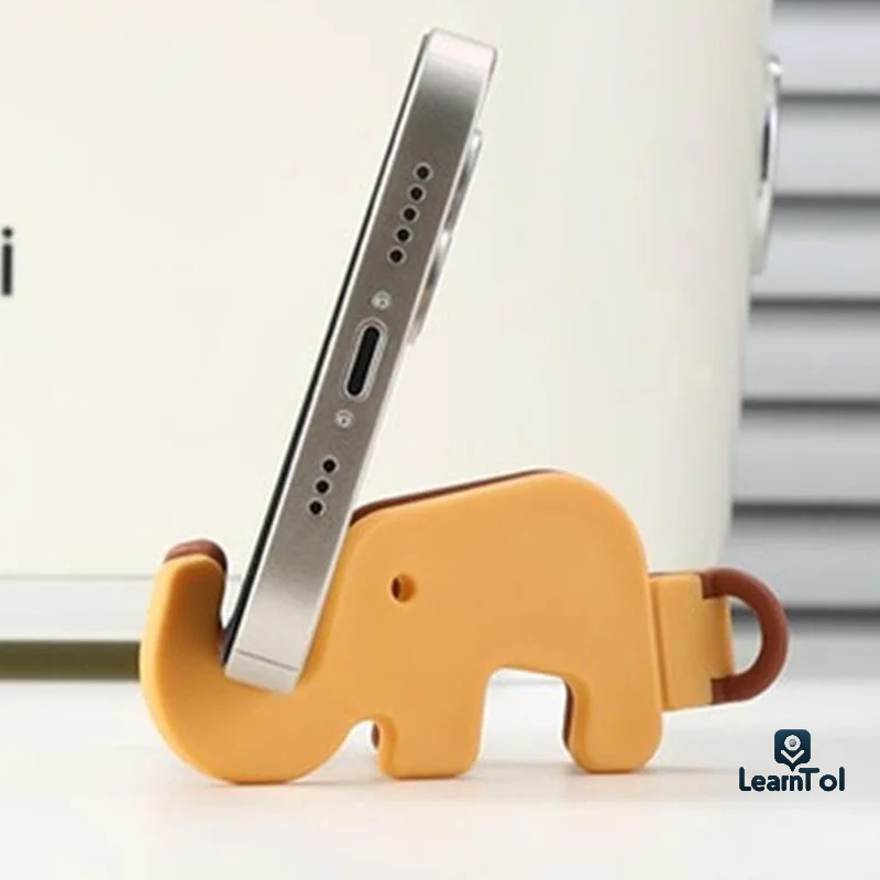 3PCS/Bag Mini Elephants Phone Holder Cute Cartoon Animal Lazy Desktop Mobile Phone Stands Base Design Easy Portable Stands