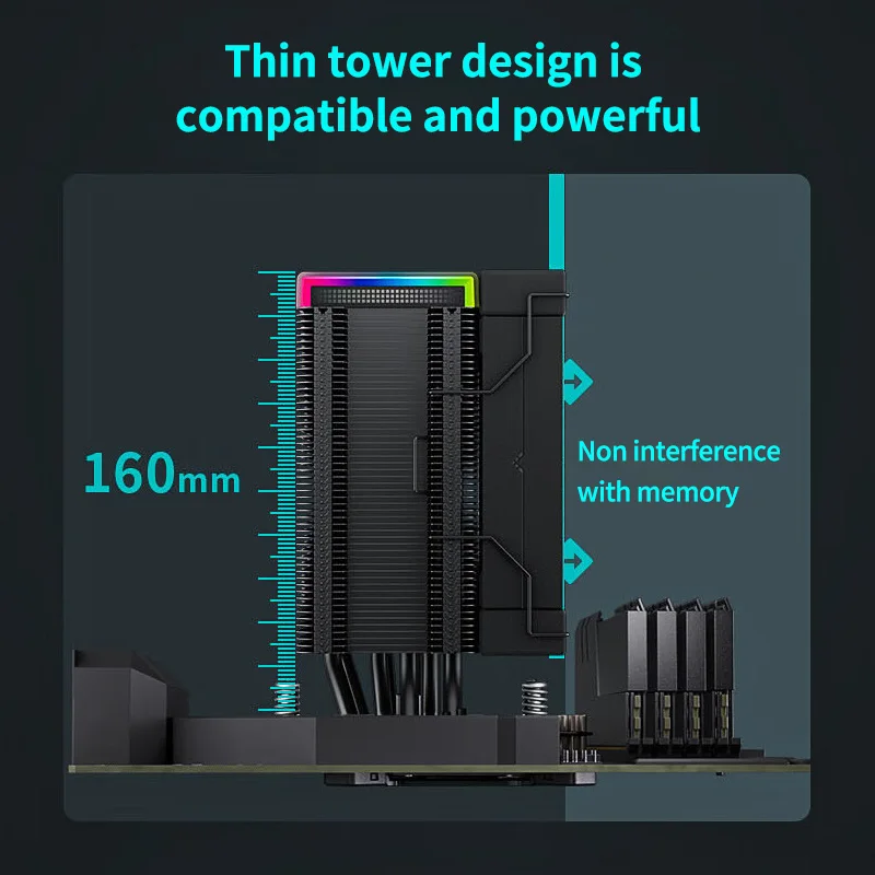 DeepCool AK500S Digital Display 5 Heatpipe CPU Cooler AM4 AM5 LGA1700 115X 1200 Processor Cooler Computer Air Cooler Heat Sink