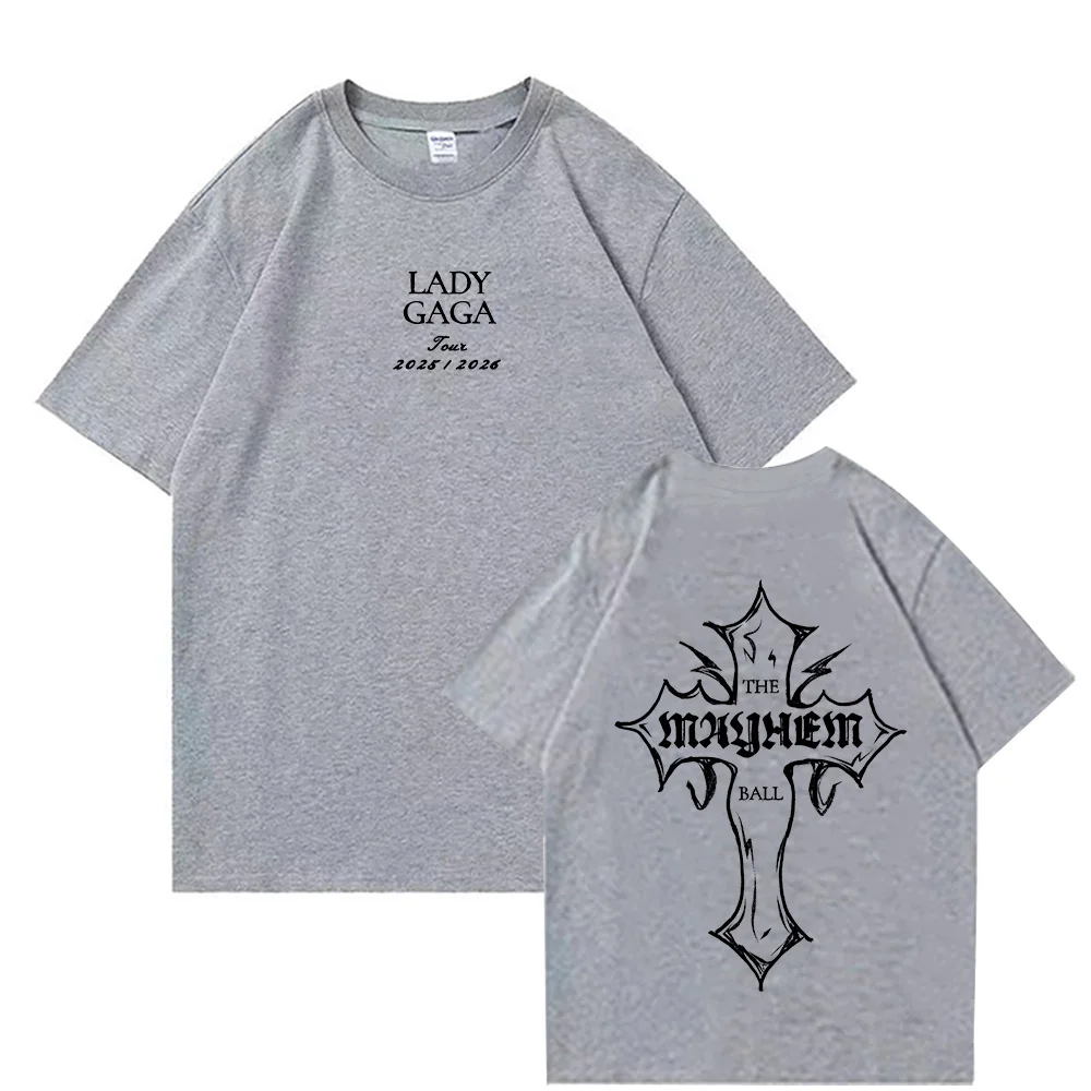 Lady Gaga MAYHEM Cross Cutoff T-shirt Trendy Graphic T Shirts for
