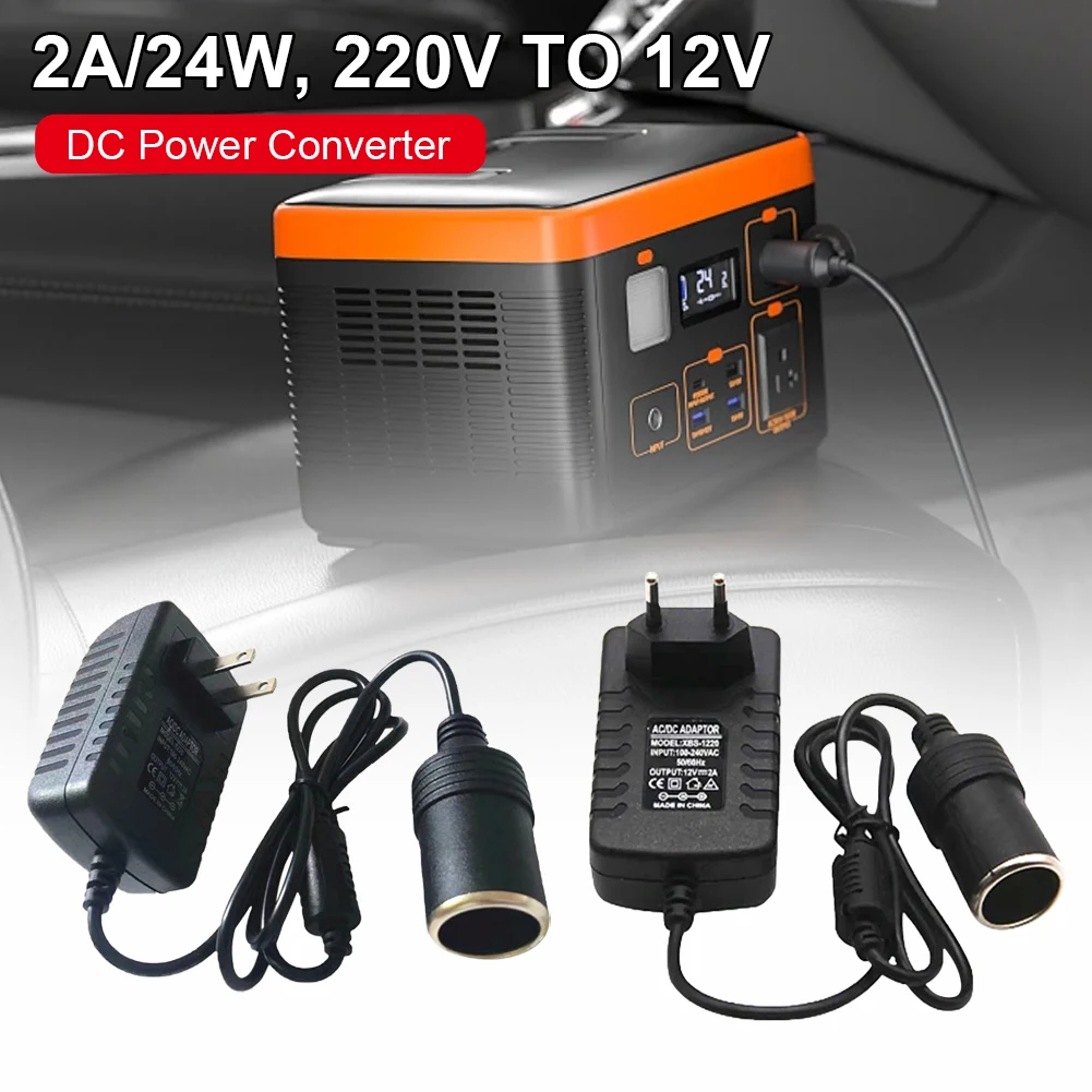 

24w Cigarette Lighter 220V to 12V2A Home Converter Car Adapter Car Charger Tester Car to Home US EU