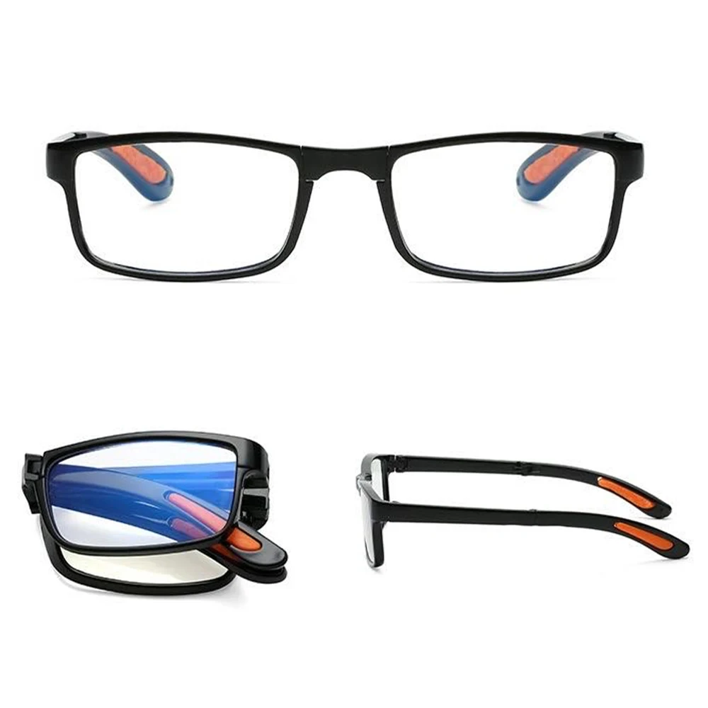 Classical Reading Glasses for Men Folding Eyeglasses Anti Blue Light Flexible Material for Comfortable Wearing Convenient Carry