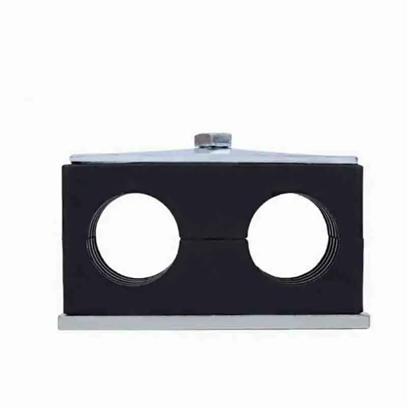 2PCS Black Plastic Pipe Bolted Clips 6-35mm Diameter Tube Clamp Fastener Kit for Home Improvement