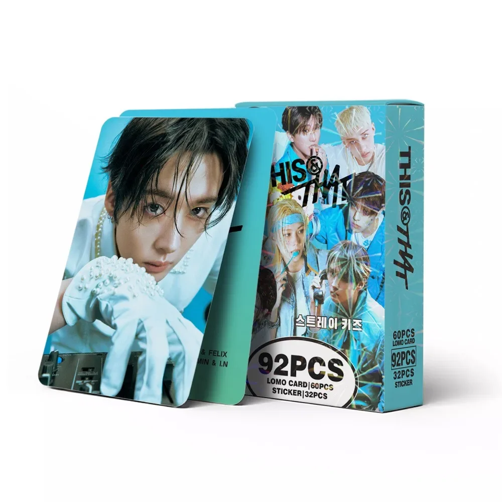 92 Stück Koreanische Hot Idol Neualbum "THIS&THAT" Hochwertige Lomo-Karten Felix BangChan HyunJin I.N Han Fans Sammelkarten – Detail 10