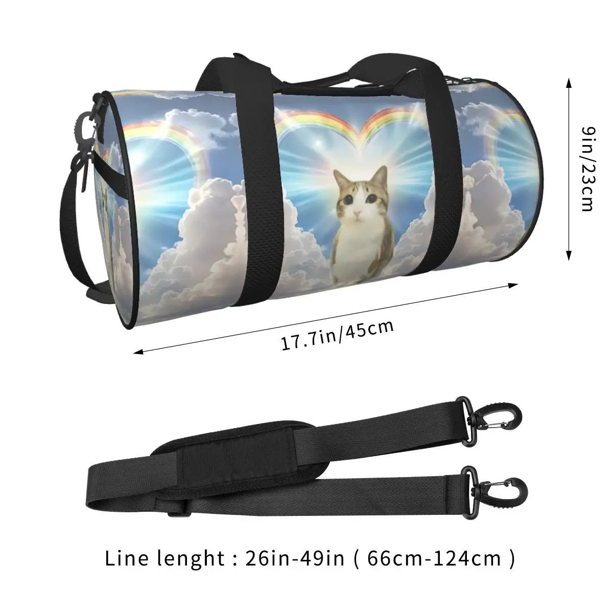 Decora Meowl Gym Bag Travel Sports Bags Male Female Custom Large Funny Fitness Bag Waterproof Handbags