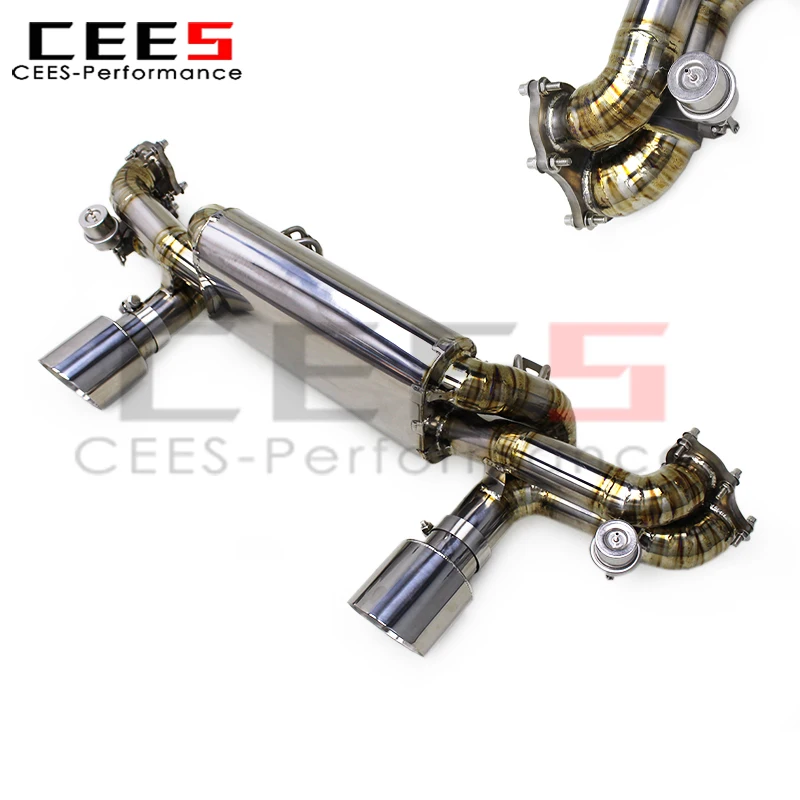 

Cees Axle Catback Exhaust для Porsche 718 Cayman GT4 4.0L 2020-2022 Глушитель Performance Racing Escape Valve Система выхлопной трубы