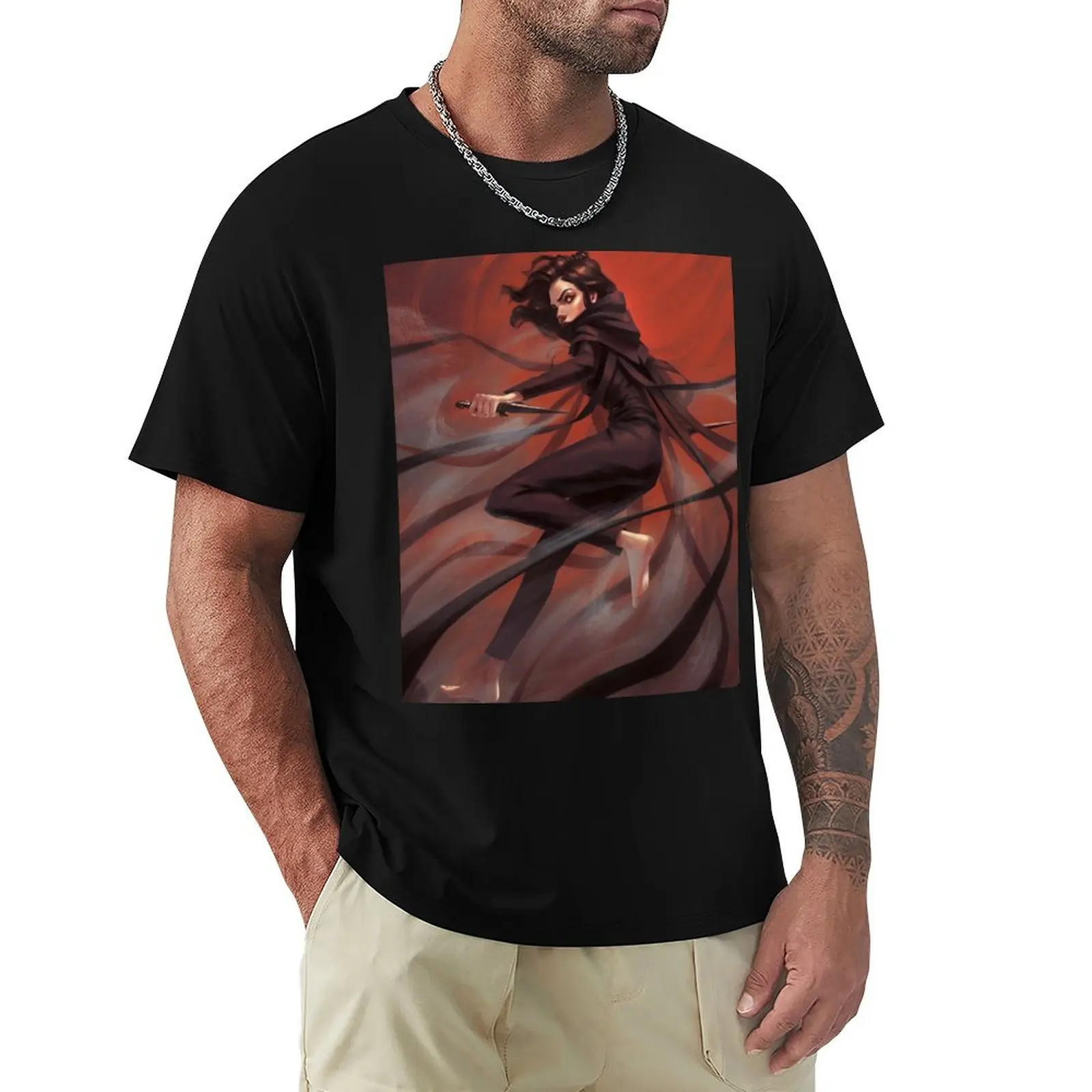 mistborn - queen of dearh T-Shirt Vintage Print Crew Neck Tee