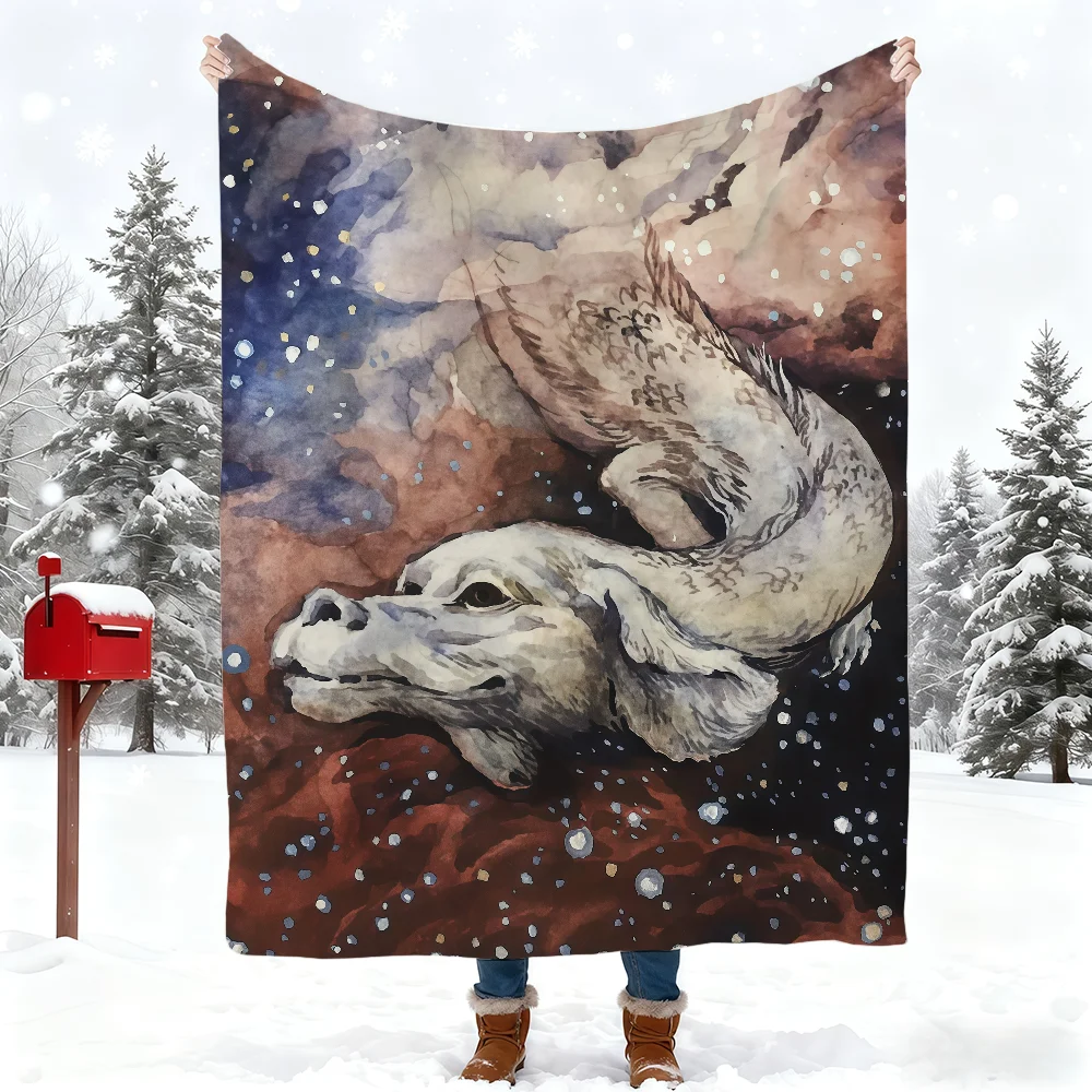 Film Falkor Cute Funny Blanket Blanket for Home Bedroom Bed Sofa Picnic Travel Office Cover Blanket Kids
