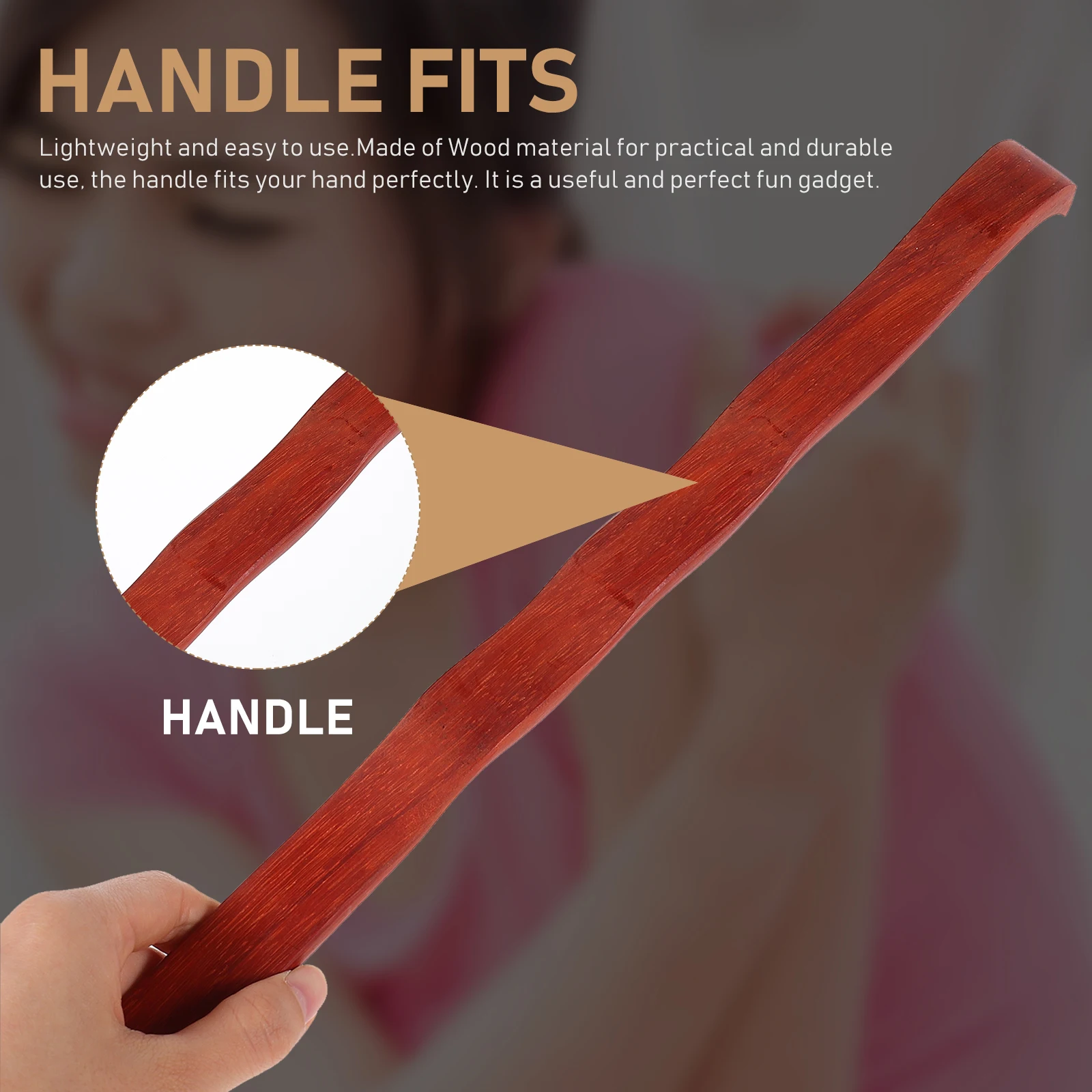 

2Pcs Long Handle Back Scratcher Durable Material Fine Workmanship Effective Itching Relief Portable Wood Massager for All
