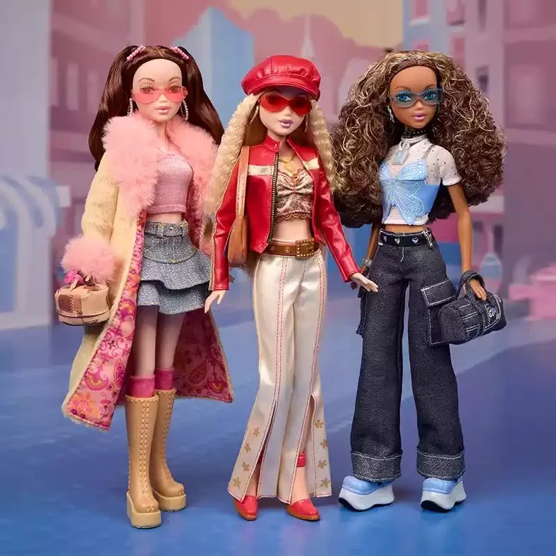 Оригинальные фирменные куклы Барби My Scene Y2K, классическая модная одежда, джинсы с вьющимися волосами, аксессуары, игрушки для девочек, подарок на день рождения Оригинальные фирменные куклы Барби My Scene Y2K, классическая модная одежда, джинсы с вьющимися волосами, аксессуары, игрушки для девочек, подарок на день рождения