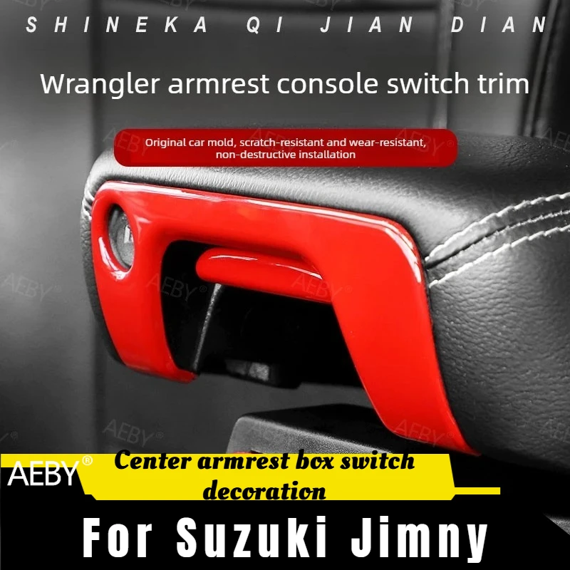 

For Jeep Wrangler 2018-2021 Center armrest box switch decoration,Keyhole switch panel decorative cover,Car accessories