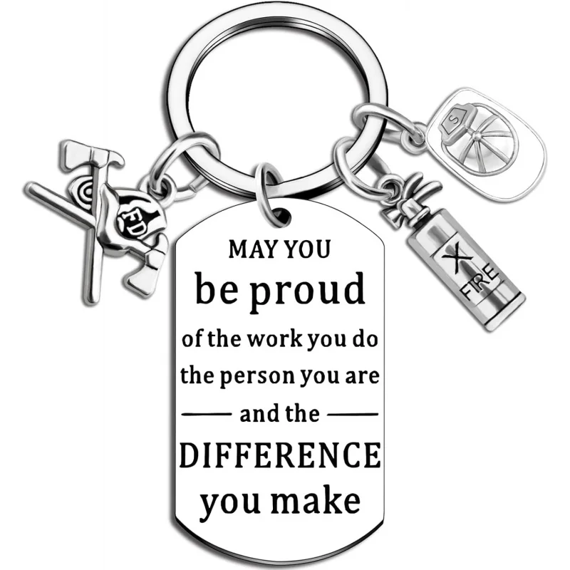 Police Firefighter Pharmacy Tech Appreciation Keychain, Thank You Gift for Men Officers, First Responder Accessory